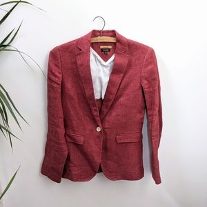 Women’s Red Blazer Jacket - Tailored Suit Jacket